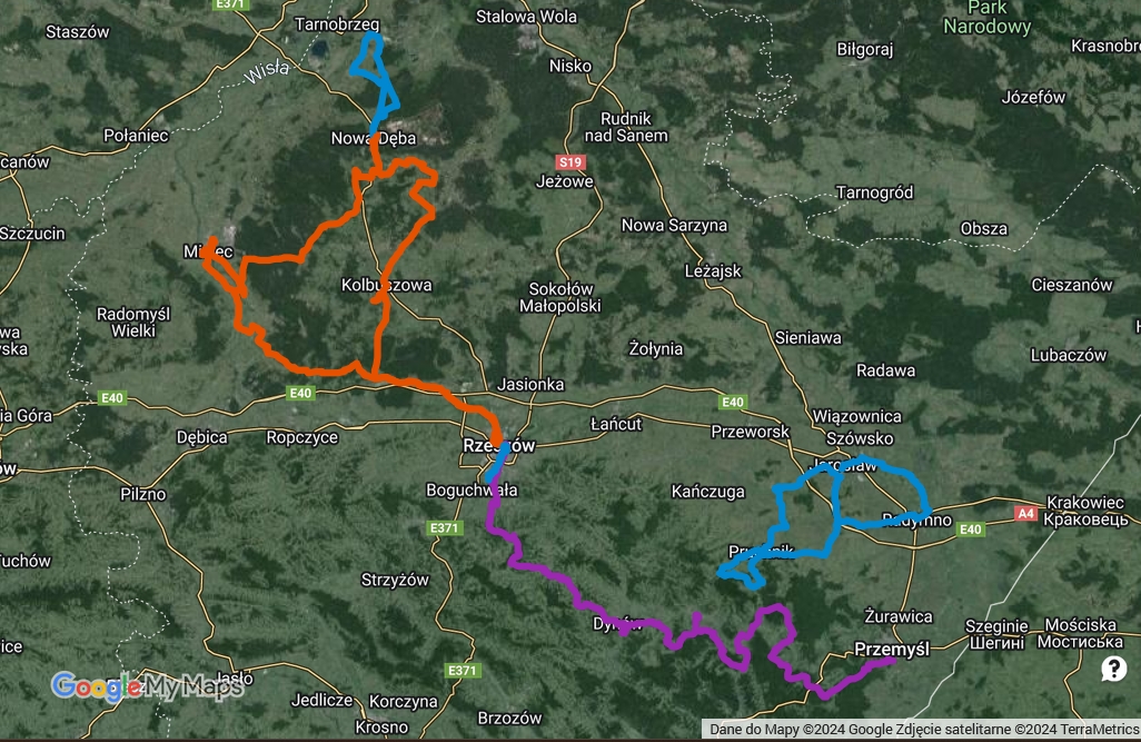 Rowerem śladami przodków 2022 Podkarpacie (mapa)