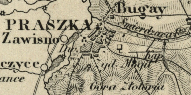 okolice Praszki na topograficznej karcie Królestwa Polskiego — Praszka — 1839 »» 1843 [Praszka-MR11987] (1839 »» 1843)